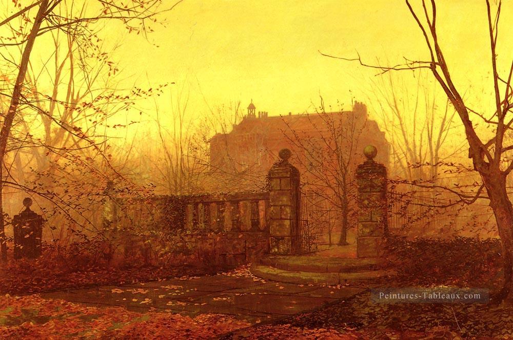 Matin d’automne Paysage de la ville John Atkinson Grimshaw Peintures à l'huile